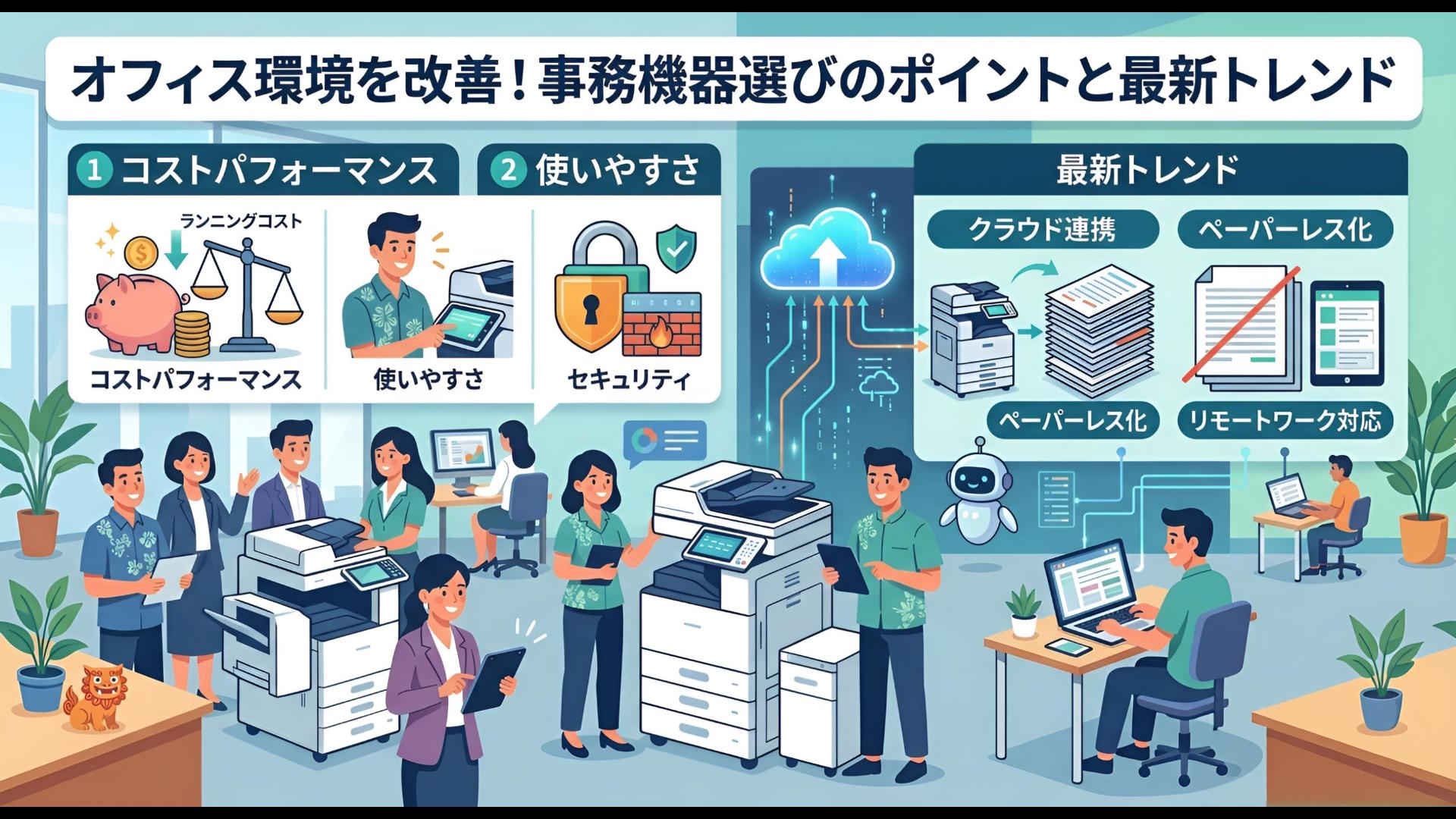 オフィス環境を改善！事務機器選びのポイントと最新トレンド